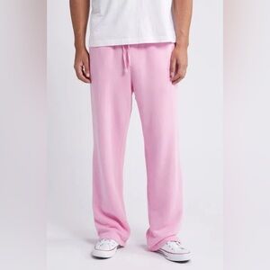 ELWOOD Core Cotton Straight Leg Sweatpants In Pink SIZE S